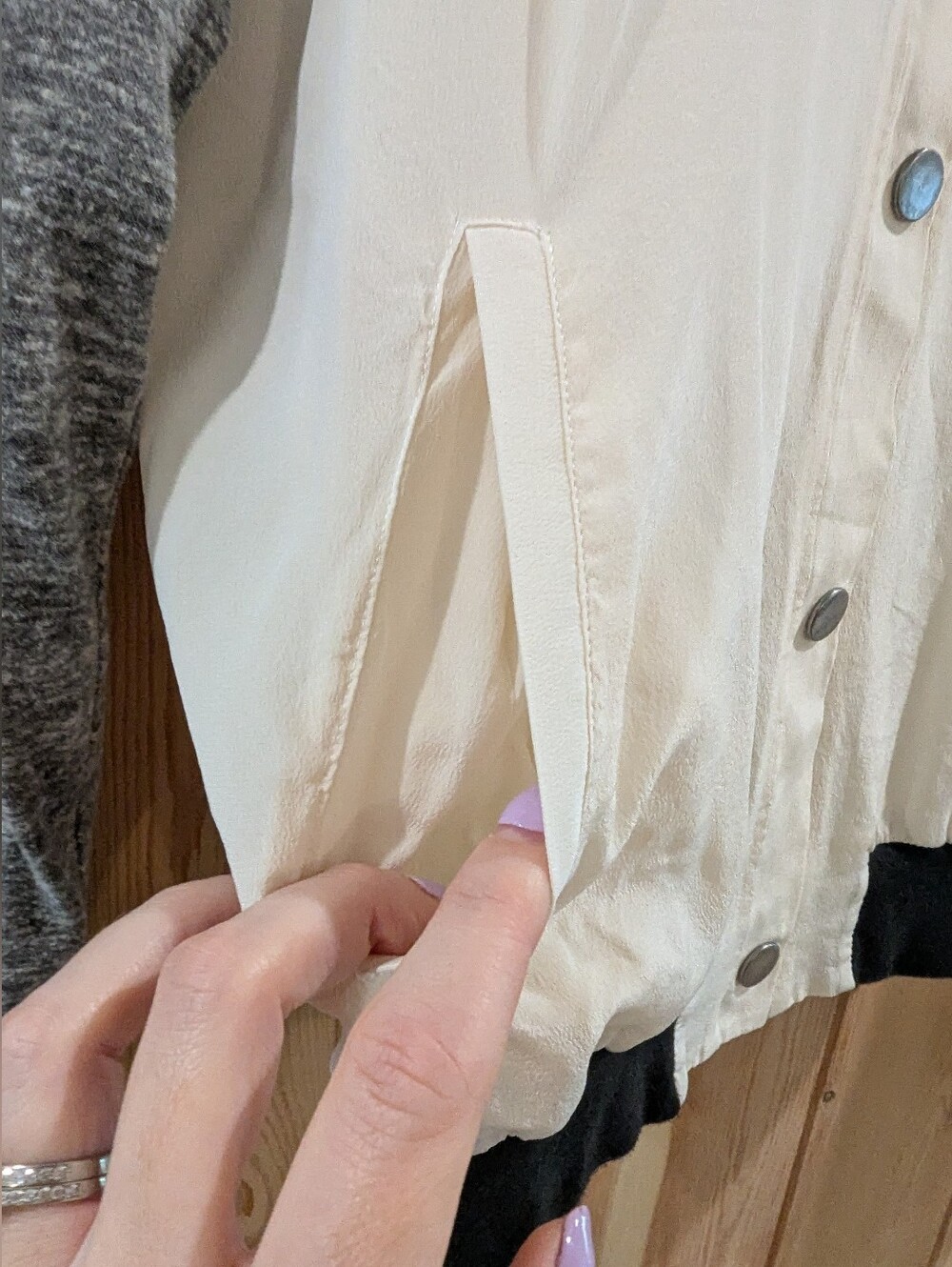 PJK Patterson J. Kincaid 100% Silk Bomber - Picture 4 of 8